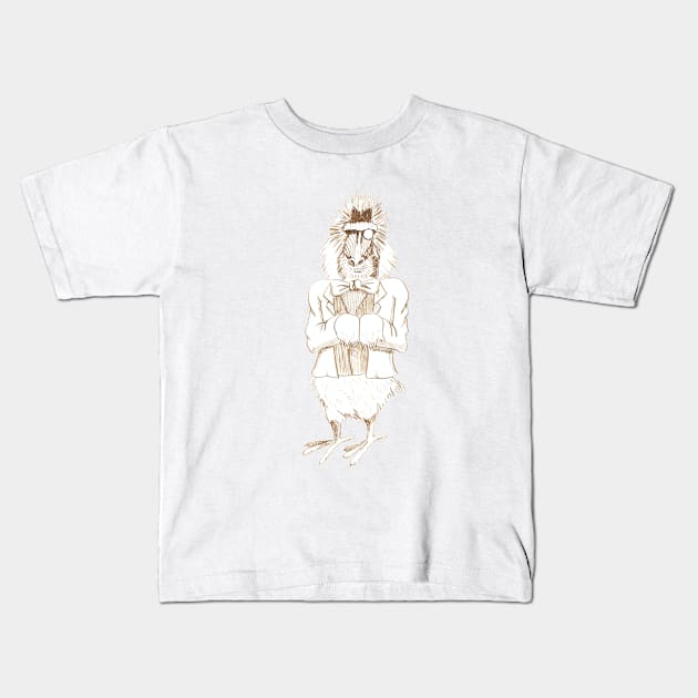 Animal human chimera Kids T-Shirt by Créa'RiBo